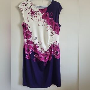 Red Queen Floral Purple and White Dress